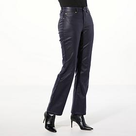 "As Is" IMAN Global Chic Coated Denim Bootcut Pant