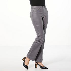 "As Is" IMAN Global Chic Coated Denim Bootcut Pant