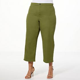"As Is" IMAN Global Chic Twill Ankle Pant