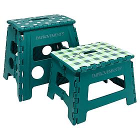 "As Is" Improvements 14.5" and 12.5" Folding Plastic Step Stools