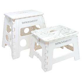 "As Is" Improvements 14.5" and 12.5" Folding Plastic Step Stools