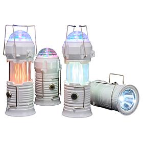 "As Is" Improvements 4-pack 4-in-1 Lanterns with Flame & Party Ligh...