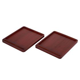 "As Is" Improvements Bamboo Sofa Arm Tray/Table - Set of 2