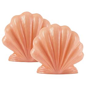 "As Is" Improvements LED Shell Lamp Decor - Set of 2