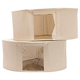 "As Is" Improvements Set of 2 Large Corner Storage Boxes