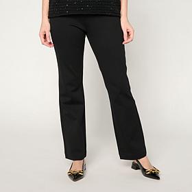 "As Is" Jaclyn Smith Ponte Knit Pull-On Bootcut Pant