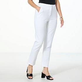 "As Is" Jaclyn Smith Ponte Slim Ankle Trouser