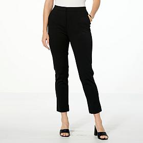 "As Is" Jaclyn Smith Ponte Slim Ankle Trouser