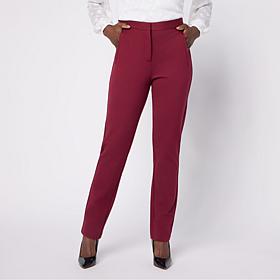 "As Is" Jaclyn Smith Pull-On Straight Leg Ponte Pant