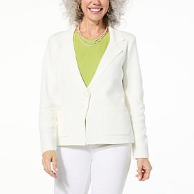 "As Is" Jaclyn Smith Sweater Knit Blazer
