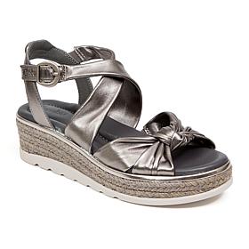 "As Is" Jambu Diana Leather Demi Wedge Sandal