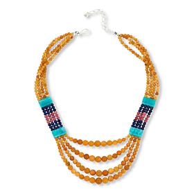 "As Is" Jay King Multigemstone Bead 4-Strand 18" Necklace