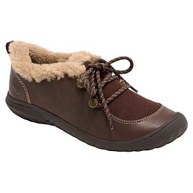 "As Is" JBU Dalia Moccasin-Style Shoe with Faux Fur Trim