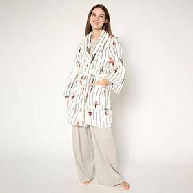 "As Is" Jeffrey Banks Printed Plush Robe