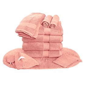 "As Is" Joy CleanBoss USA Grown Cotton 12-piece Plush Towel Set wit...