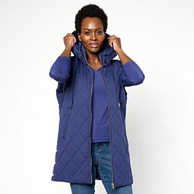 "As Is" Joy Performance Luxe All-Weather Puffer Vest with Removable...