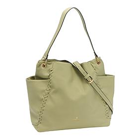 "As Is" London Fog Amara Whipstitch Crossbody Strap Shopper Hobo Bag