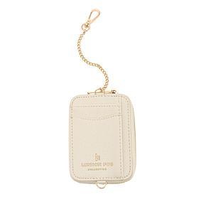 "As Is" London Fog Pebble Texture Chain Detail Card Case
