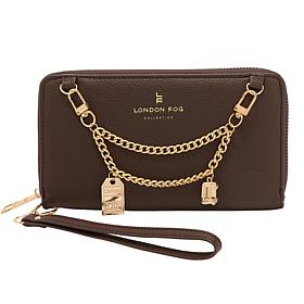 "As Is" London Fog Rich Pebble Charm Wristlet Wallet