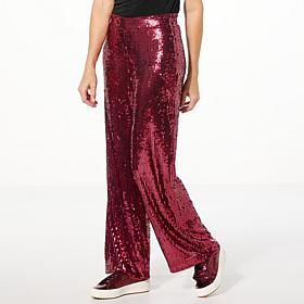 "As Is" Mark & James by Badgley Mischka Elisa Sequin Palazzo Pant