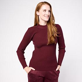 "As Is" Mark & James by Badgley Mischka Noemi Ribbed Knit Sweater