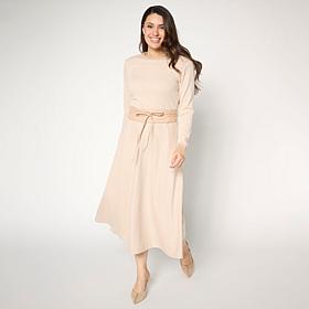 "As Is" Mark & James by Badgley Mischka Odilia Crew Neck Combo Dress