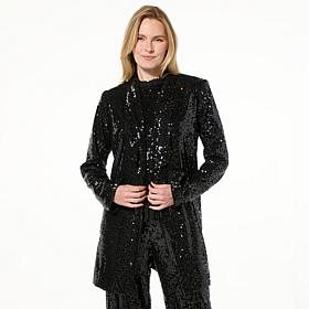 "As Is" Mark & James by Badgley Mischka Sequin Self Tie Jacket