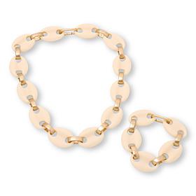 "As Is" Marla Wynne Brass and Resin Mariner-Link Necklace