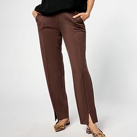 "As Is" MarlaWynne 360 Stretch Narrow Leg Pant with Front Slits