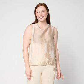 "As Is" MarlaWynne Printed Woven Sleeveless Top