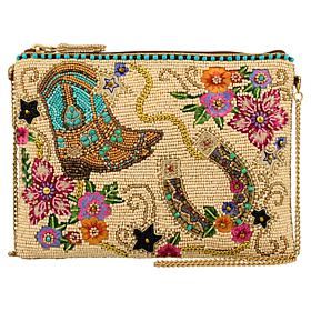 "As Is" Mary Frances Hand-Beaded Mini Crossbody Handbag