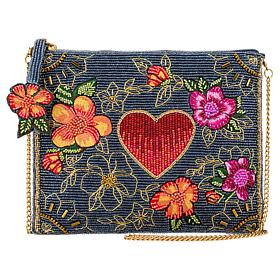 "As Is" Mary Frances Hand-Beaded Mini Crossbody Handbag