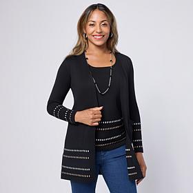 "As Is" Nina Leonard 2 PC Set - Cardigan and Tank