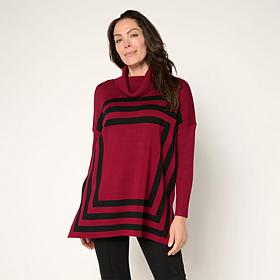 "As Is" Nina Leonard Cowl Neck Pullover Boxy Sweater