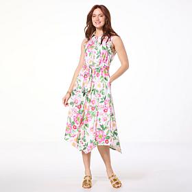 "As Is" Nina Leonard Sleeveless Uneven Hem Dress