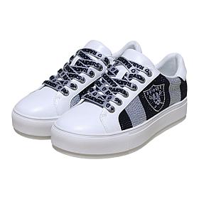 "As Is" Officially Licensed NFL Lace-Up Sparkle Sneaker by Cuce Sho...