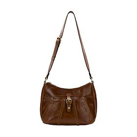 "As Is" Patricia Nash Ficarra Leather Hobo Bag with Adjustable Strap