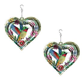 "As Is" Plow and Hearth Illusion Metal Spinners Set of 2