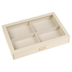 "As Is" Prestige™ Croco-Embossed Single Drawer Jewelry Box - 4-Comp...