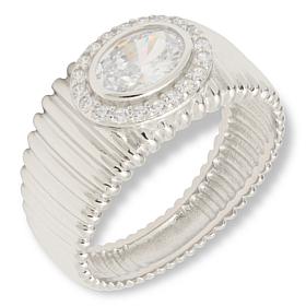 "As Is" Radiance by Absolute™ 1.56ctw Ribbed East/West Oval Stone Ring