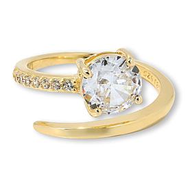 "As Is" Radiance by Absolute™ 3.60ctw Round Solitaire Wrap Ring