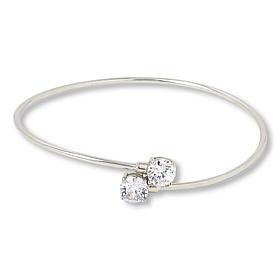 "As Is" Radiance by Absolute™ 4.34ctw Round Stne Bypass Bangle Brcelet