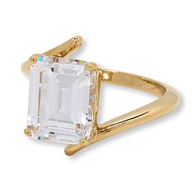 "As Is" Radiance by Absolute™ 5.40ct Emerald Cut Solitaire Bypass Ring