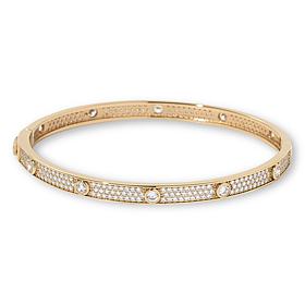 "As Is" Radiance by Absolute™ 6.29ctw Three-Row Pavé Hinged Bracelet
