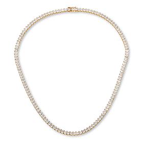 "As Is" Radiance by Absolute™ Silver Princess Cut Tennis Necklace