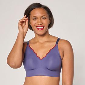 "As Is" Rhonda Shear Invisible Edge Scalloped Neckline Bra