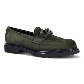 "As Is" Ron White Allison Suede Loafer with Satin Shoe Bag