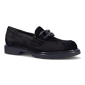 "As Is" Ron White Allison Suede Loafer with Satin Shoe Bag
