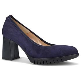 "As Is" Ron White Fallona All-Day Suede Pump with Satin Shoe Bag