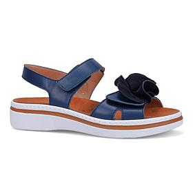 "As Is" Ron White Francis Leather Footbed Sandal